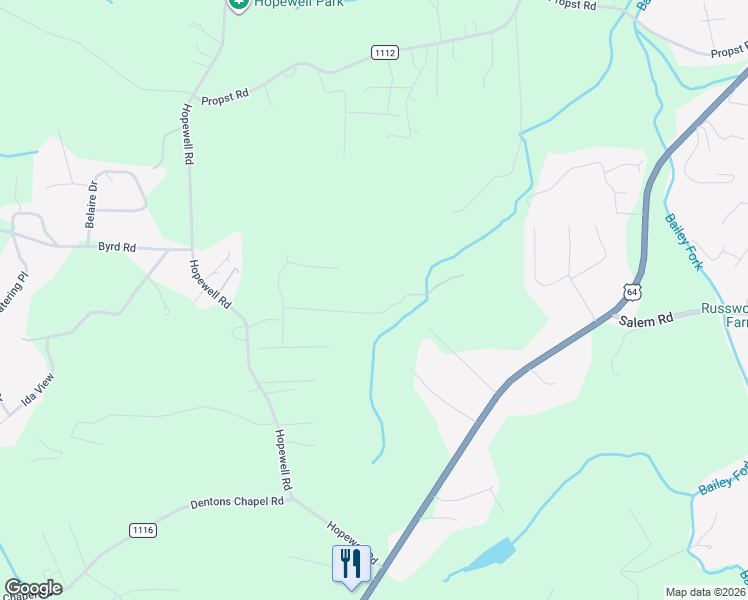 map of restaurants, bars, coffee shops, grocery stores, and more near 2146 Griffith Place in Morganton