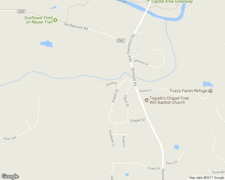 map of restaurants, bars, coffee shops, grocery stores, and more near 2110 Eason Drive in Clayton