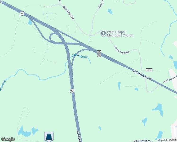 map of restaurants, bars, coffee shops, grocery stores, and more near 3023 U.S. 64 in Asheboro