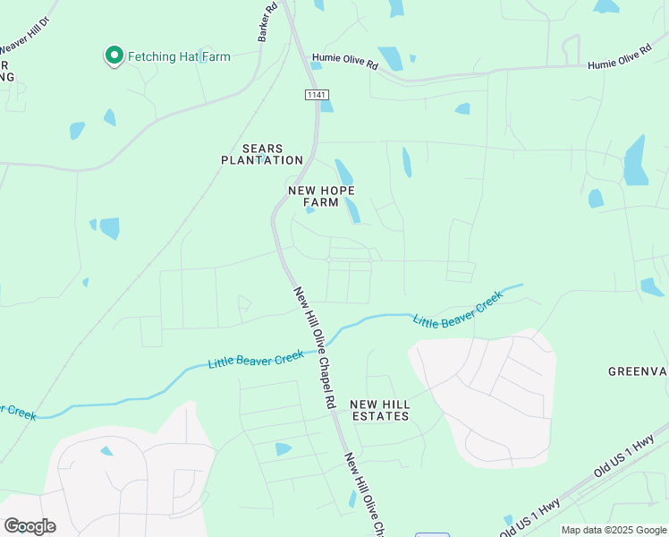 map of restaurants, bars, coffee shops, grocery stores, and more near 3343 Mission Olive Place in New Hill