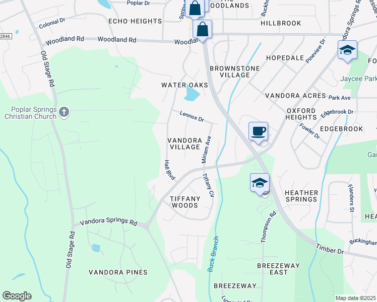 map of restaurants, bars, coffee shops, grocery stores, and more near 1502 Mc Donald Avenue in Garner