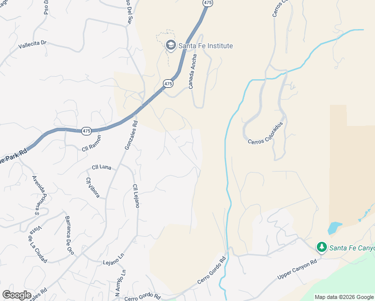 map of restaurants, bars, coffee shops, grocery stores, and more near 1420 Hyde Park Road in Santa Fe