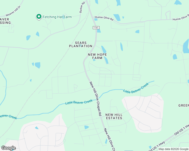 map of restaurants, bars, coffee shops, grocery stores, and more near 3343 Mission Olive Place in New Hill
