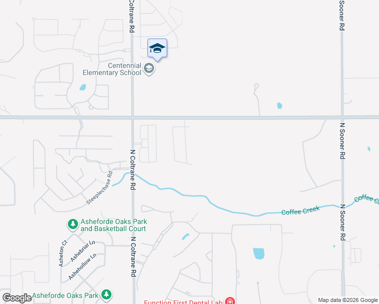 map of restaurants, bars, coffee shops, grocery stores, and more near 3824 Stone Hill Lane in Edmond