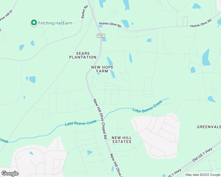 map of restaurants, bars, coffee shops, grocery stores, and more near 3326 Mission Olive Place in New Hill