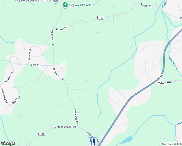 map of restaurants, bars, coffee shops, grocery stores, and more near 2146 Griffith Place in Morganton