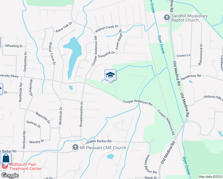 map of restaurants, bars, coffee shops, grocery stores, and more near 278 Cooper Anderson Road in Jackson