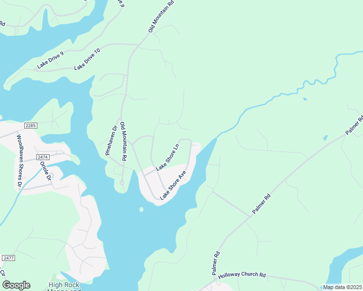 map of restaurants, bars, coffee shops, grocery stores, and more near Lake Shore Avenue in Lexington