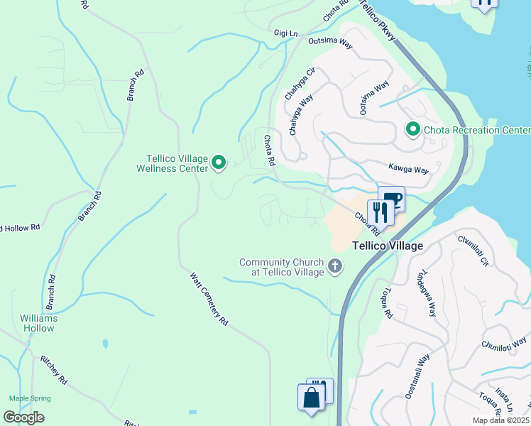 map of restaurants, bars, coffee shops, grocery stores, and more near 421 Cimarron Circle in Loudon