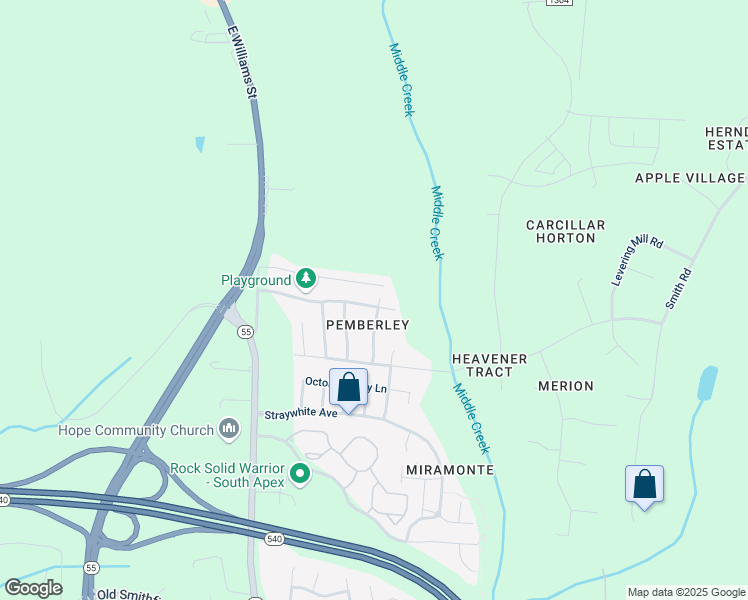 map of restaurants, bars, coffee shops, grocery stores, and more near 5416 Bobbitt Road in Apex