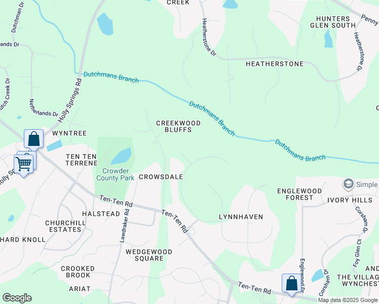 map of restaurants, bars, coffee shops, grocery stores, and more near 5000 Cedar Glen Court in Apex