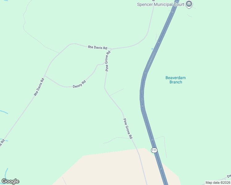 map of restaurants, bars, coffee shops, grocery stores, and more near 1356 Pine Grove Road in Spencer