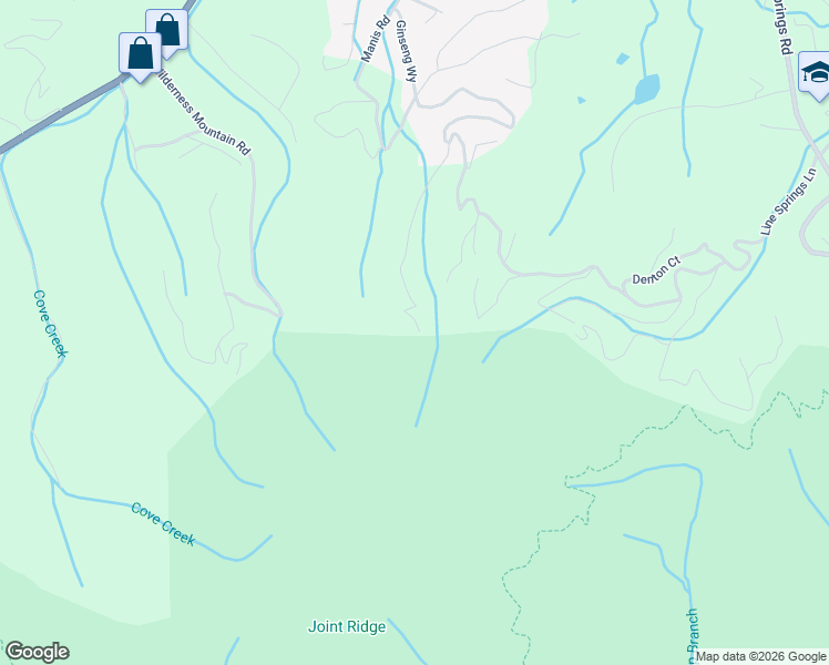 map of restaurants, bars, coffee shops, grocery stores, and more near 4195 High Ridge Way in Sevierville