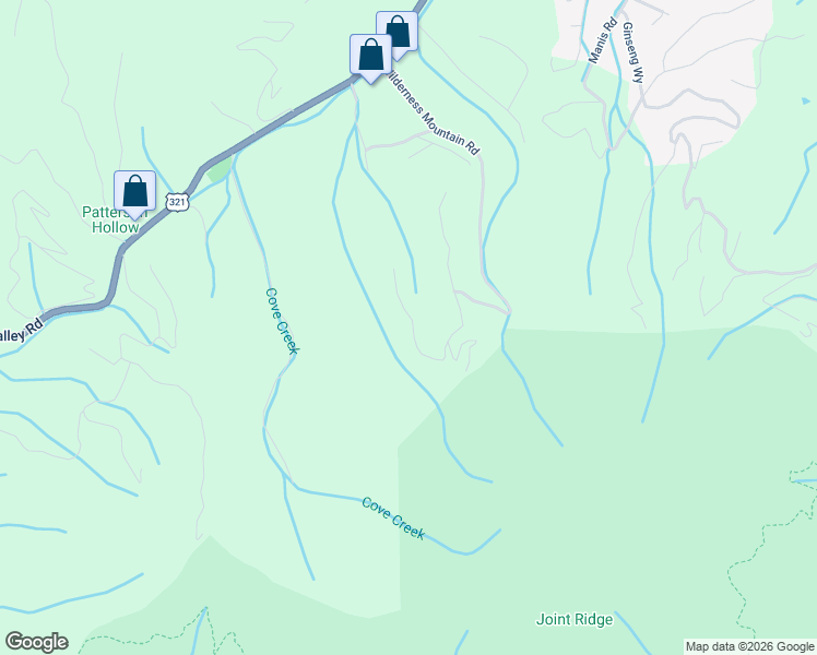 map of restaurants, bars, coffee shops, grocery stores, and more near 3252 Grouse Ridge Lane in Sevierville