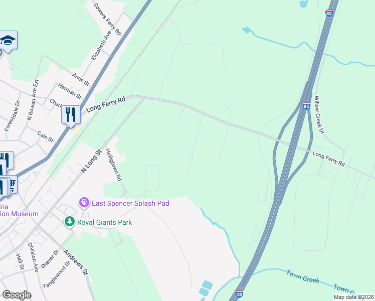 map of restaurants, bars, coffee shops, grocery stores, and more near 270 Snider Street in Salisbury