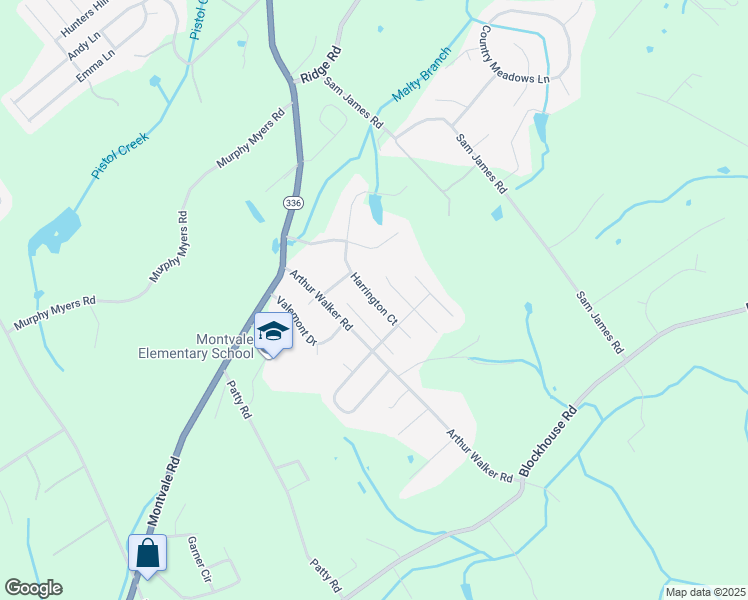 map of restaurants, bars, coffee shops, grocery stores, and more near 3231 Harrington Court in Maryville