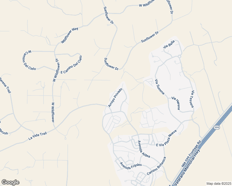 map of restaurants, bars, coffee shops, grocery stores, and more near 27 Arroyo Privado in Santa Fe