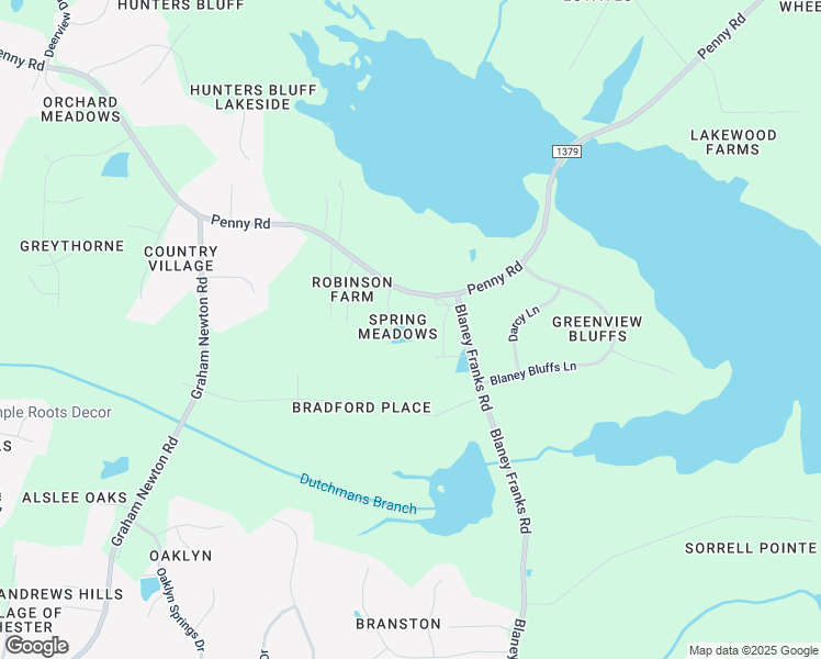 map of restaurants, bars, coffee shops, grocery stores, and more near 7221 Spring Meadow Lane in Raleigh