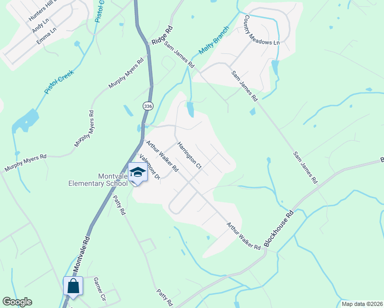 map of restaurants, bars, coffee shops, grocery stores, and more near 3142 Harrington Court in Maryville