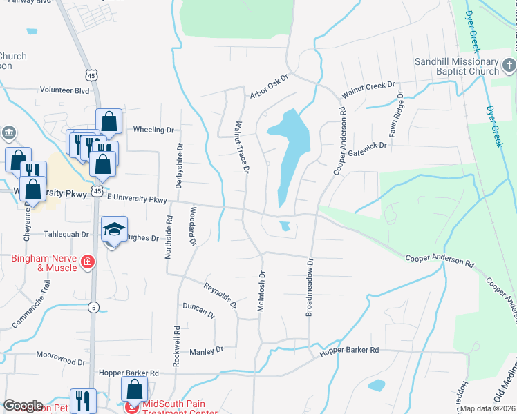 map of restaurants, bars, coffee shops, grocery stores, and more near 11 Emerald Lake Dr in Jackson