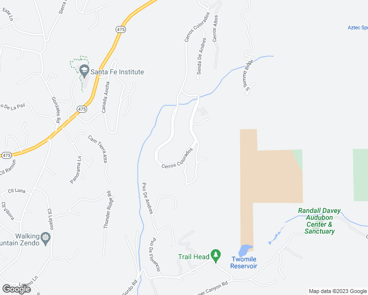 map of restaurants, bars, coffee shops, grocery stores, and more near 1961 Cerros Colorados in Santa Fe