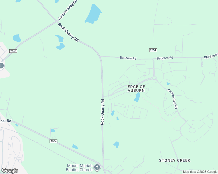 map of restaurants, bars, coffee shops, grocery stores, and more near 7509 Rock Quarry Road in Raleigh