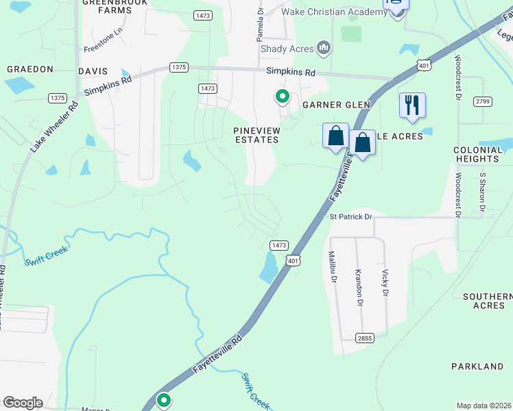 map of restaurants, bars, coffee shops, grocery stores, and more near 6204 Briarwood Drive in Raleigh