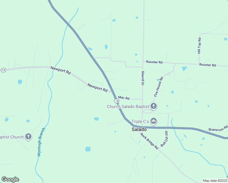 map of restaurants, bars, coffee shops, grocery stores, and more near 2089 Allen Chapel Road in Batesville