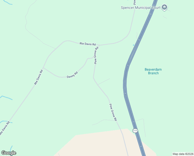 map of restaurants, bars, coffee shops, grocery stores, and more near 1356 Pine Grove Road in Spencer