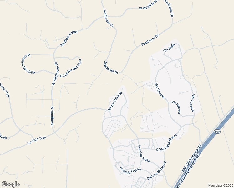 map of restaurants, bars, coffee shops, grocery stores, and more near 27 Arroyo Privado in Santa Fe