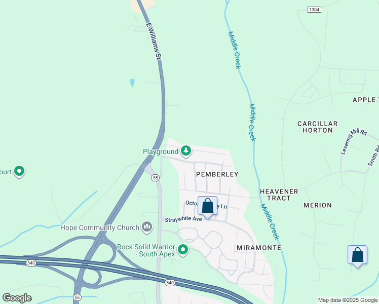 map of restaurants, bars, coffee shops, grocery stores, and more near 5509 Bobbitt Road in Apex