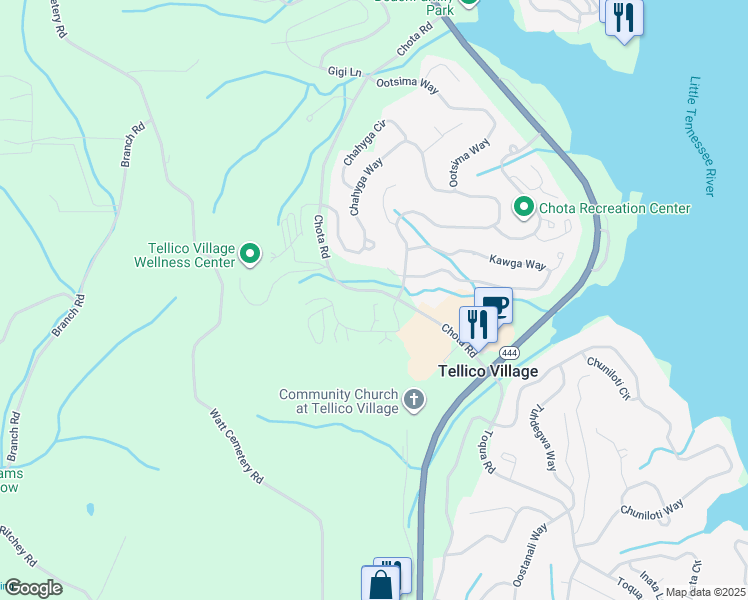 map of restaurants, bars, coffee shops, grocery stores, and more near 300 Chota View Place in Loudon