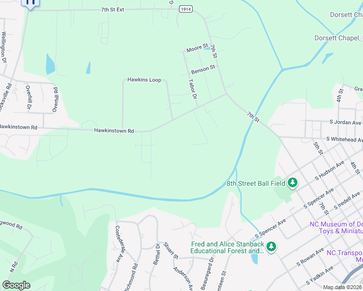 map of restaurants, bars, coffee shops, grocery stores, and more near 119 Hawkins Avenue in Salisbury