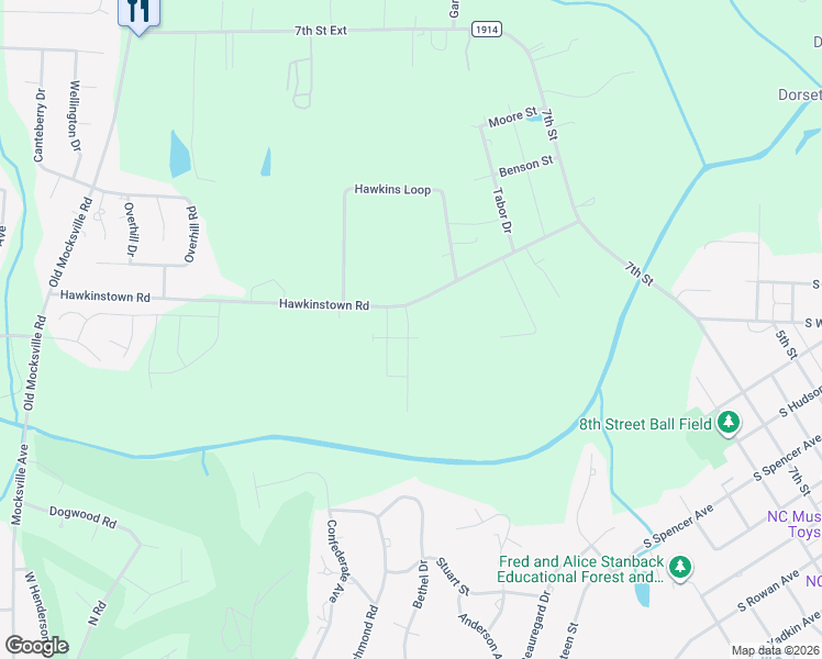 map of restaurants, bars, coffee shops, grocery stores, and more near 709 Hawkinstown Road in Salisbury