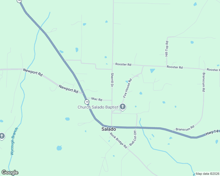 map of restaurants, bars, coffee shops, grocery stores, and more near 121 Sherrill Drive in Batesville