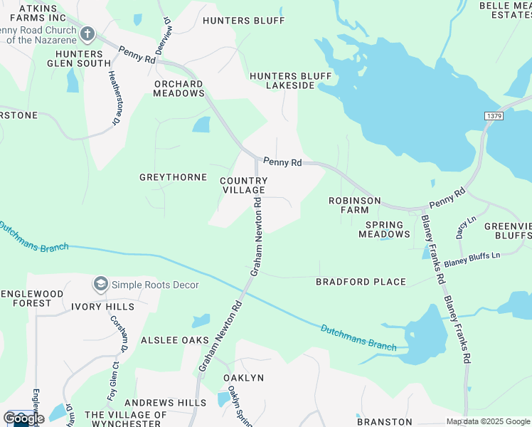 map of restaurants, bars, coffee shops, grocery stores, and more near 4025 Graham Newton Road in Raleigh
