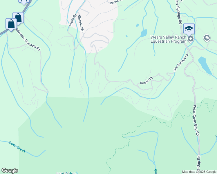 map of restaurants, bars, coffee shops, grocery stores, and more near 4259 Round Top Way in Sevierville