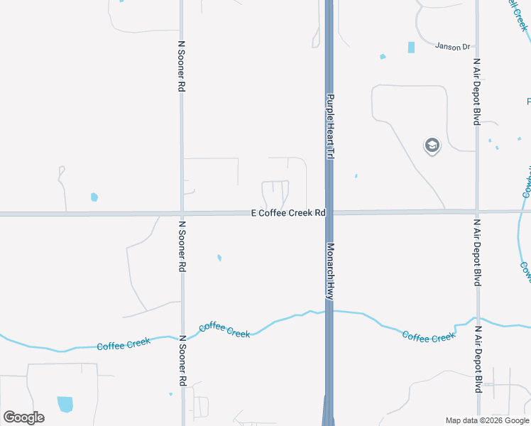 map of restaurants, bars, coffee shops, grocery stores, and more near East Coffee Creek Road in Edmond