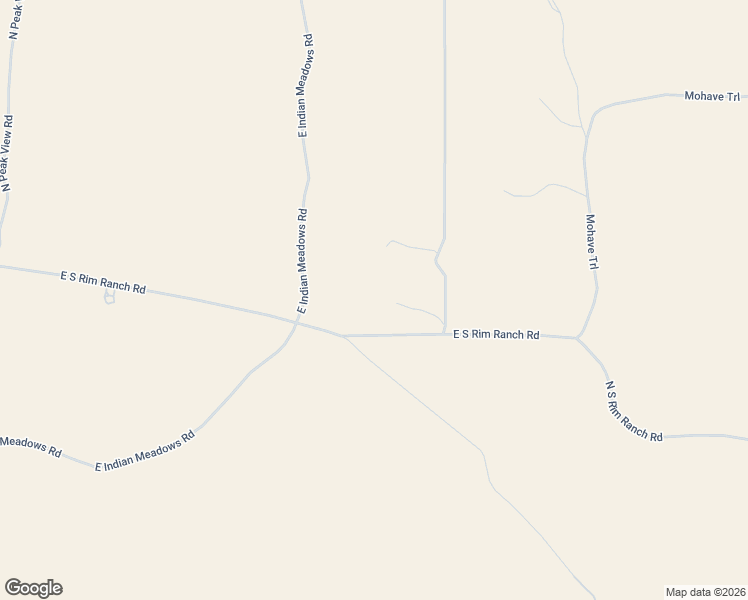 map of restaurants, bars, coffee shops, grocery stores, and more near 3697 East South Rim Ranch Road in Williams