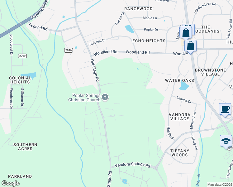 map of restaurants, bars, coffee shops, grocery stores, and more near 607 Academy Street in Raleigh