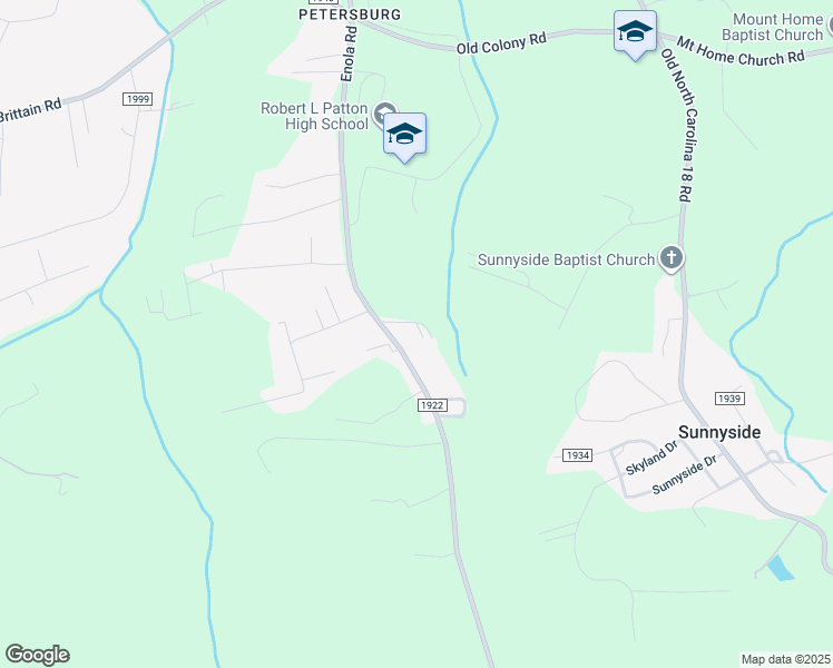 map of restaurants, bars, coffee shops, grocery stores, and more near 985 Enola Road in Morganton
