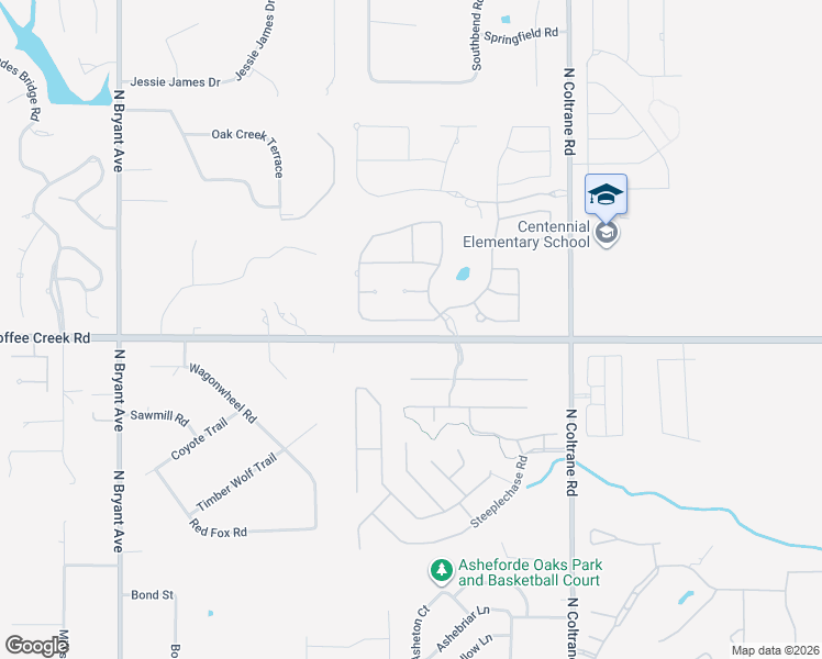 map of restaurants, bars, coffee shops, grocery stores, and more near 2409 Old Creek Road in Edmond