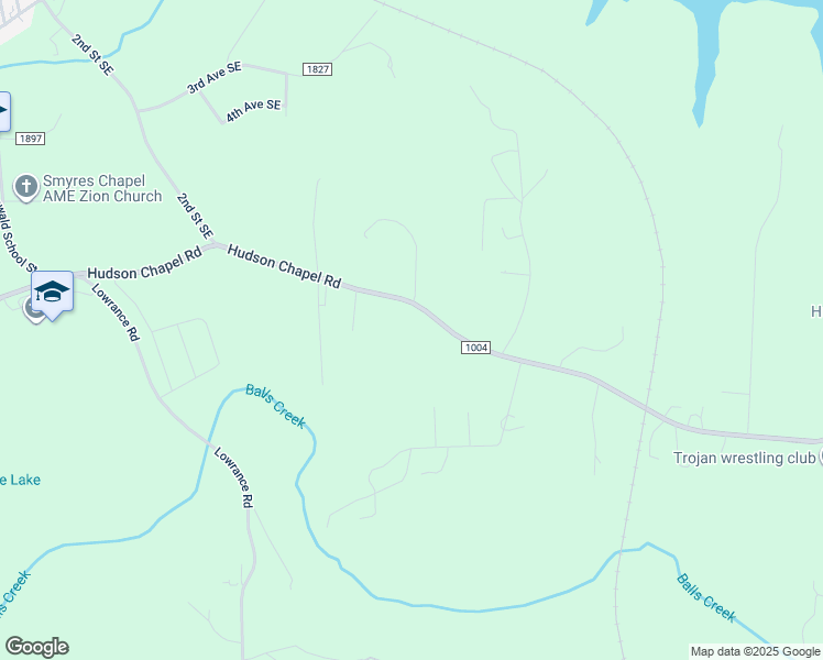 map of restaurants, bars, coffee shops, grocery stores, and more near 5899 Hudson Chapel Road in Catawba