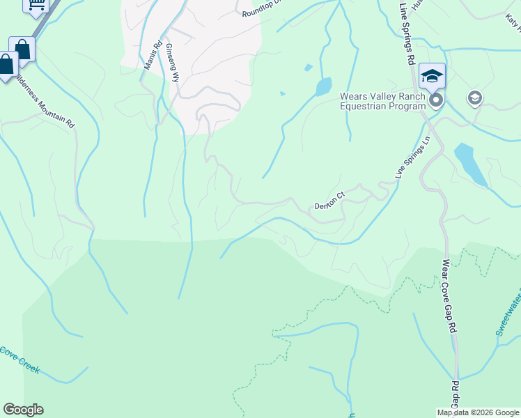 map of restaurants, bars, coffee shops, grocery stores, and more near 3504 Mountain Glenn Way in Sevierville