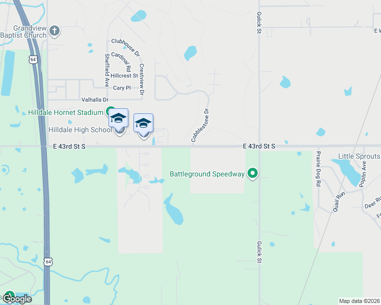 map of restaurants, bars, coffee shops, grocery stores, and more near 1066 East Smith Ferry Road in Muskogee