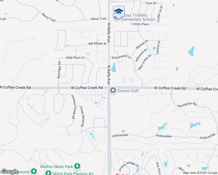 map of restaurants, bars, coffee shops, grocery stores, and more near 4101 North Kelly Avenue in Edmond