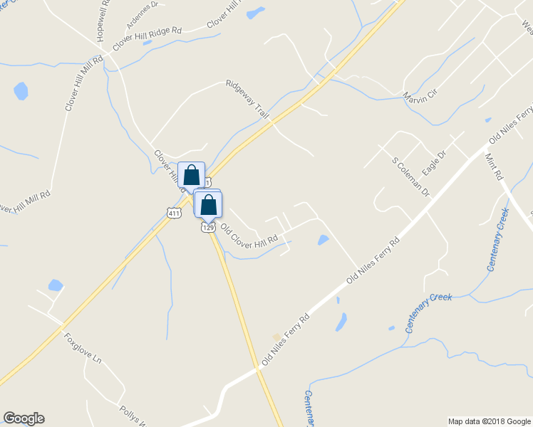 map of restaurants, bars, coffee shops, grocery stores, and more near 236 Old Clover Hill Road in Maryville