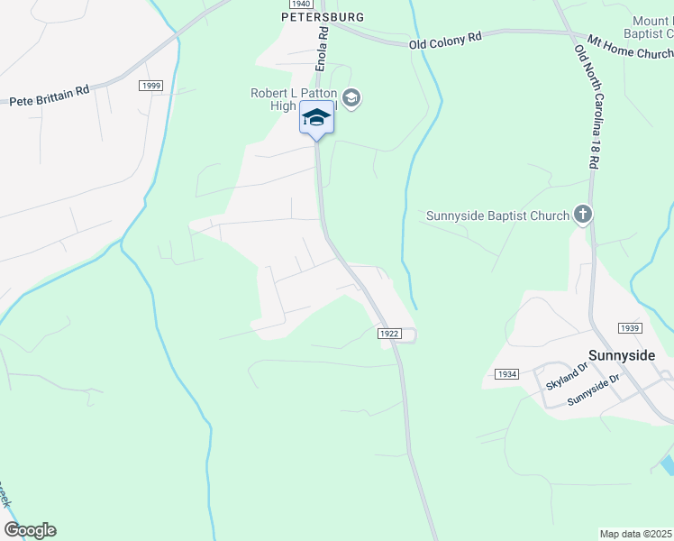 map of restaurants, bars, coffee shops, grocery stores, and more near 985 Enola Road in Morganton