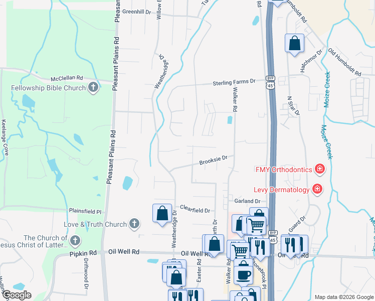 map of restaurants, bars, coffee shops, grocery stores, and more near 44 Wedgewood Cove in Jackson