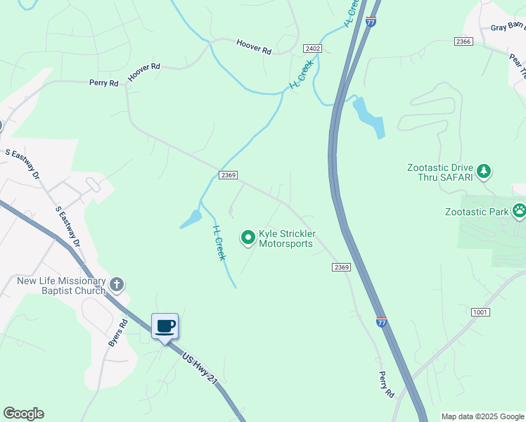 map of restaurants, bars, coffee shops, grocery stores, and more near 114 Levo Drive in Troutman